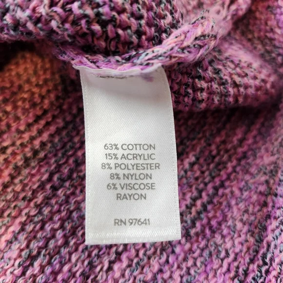 J. Jill Medium Magenta Turtleneck/Cowl Neck Sweater - Picture 6 of 6